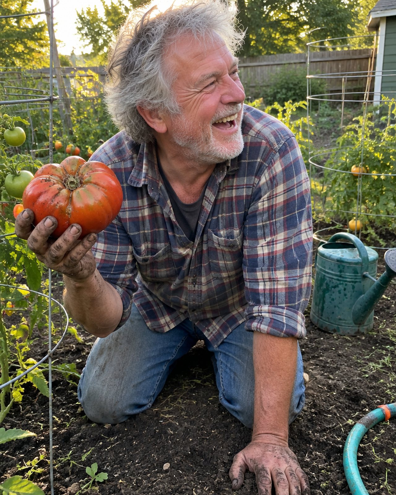 Dad: The tomatoes finally won 🍅
