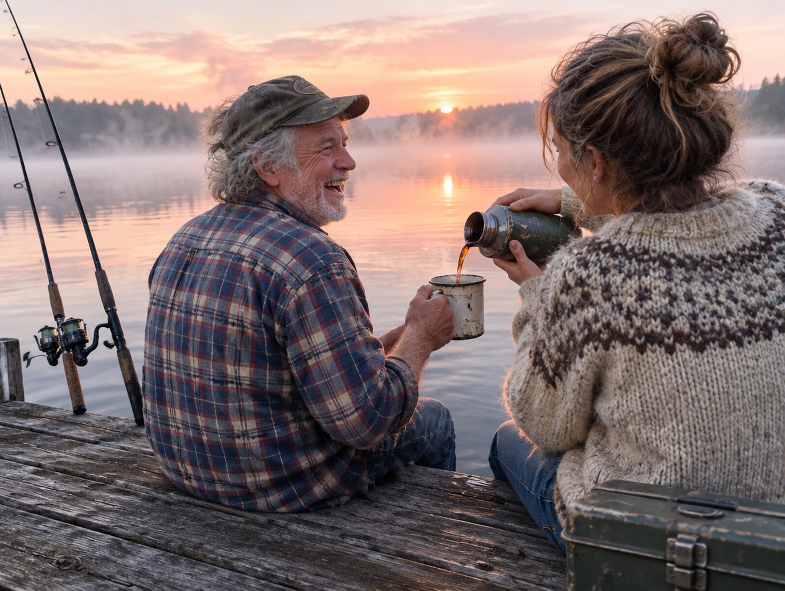 Dawn on the lake — a moment with Dad